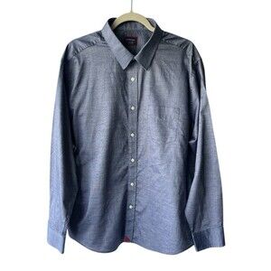 UNTUCKit Wrinkle‎ Free Pio Cesare Shirt Mens Size XXL Blue Cotton Essential